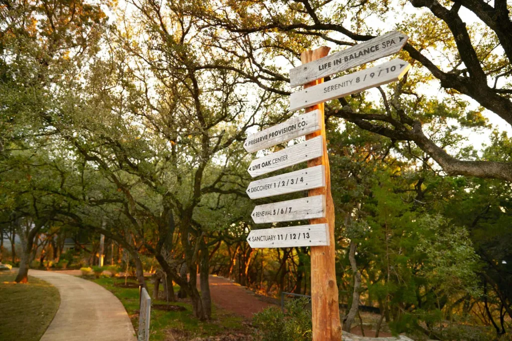 Signs at miraval austin